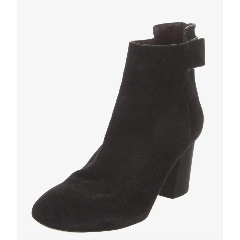Proenza Schouler Suede Ankle Boots Women Sz 37/US 7 Black Zip Closure Designer